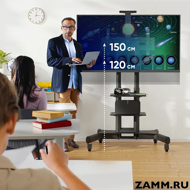Мобильная стойка для ТВ и профессиональных дисплеев ONKRON TS1552 40"-70"