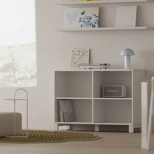 Комод ZAMM 2 полки открытый. На металлокаркасе 1200 (Ш:1200, Г:414, В:836)