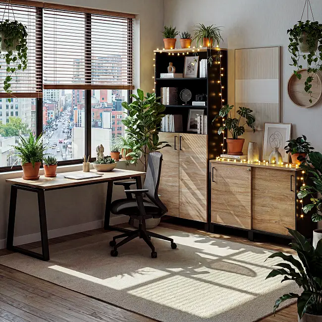 Шкаф ZAMM распашной 6 полок, 2 двери, 3 полки закрыты, 3 полки открыты (Ш:900, Г:414, В:2270)