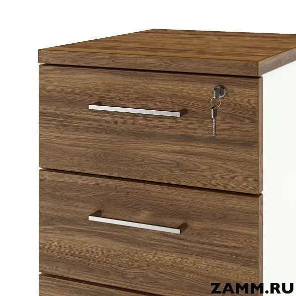 Тумба приставная ZAMM. 4 ящика с центральным замком 500 (Ш:410, Г:500, В:613) 