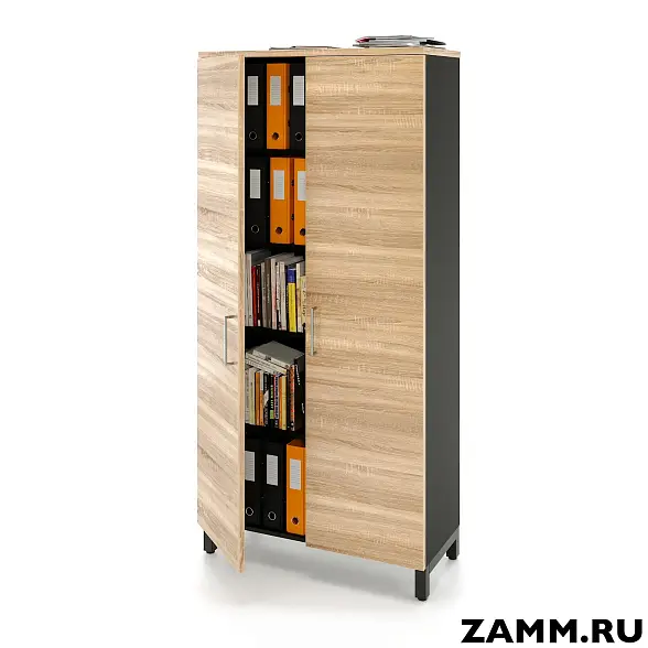 Шкаф ZAMM распашной 5 полок, 2 двери. На металлокаркасе 900  (Ш:900, Г:414, В:1907)