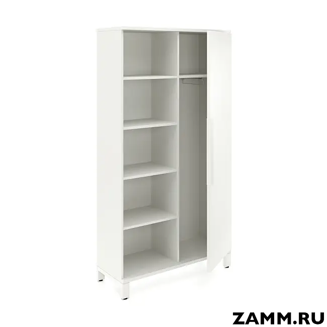 Шкаф ZAMM Прага 2 секции. На металлокаркасе Правый 414 (Ш:1158;Г:414;В:1985)