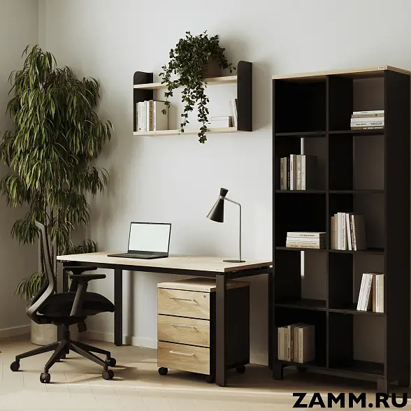 Тумба мобильная ZAMM. 3 ящика с центральным замком (Ш:410, Г:500, В:613) 