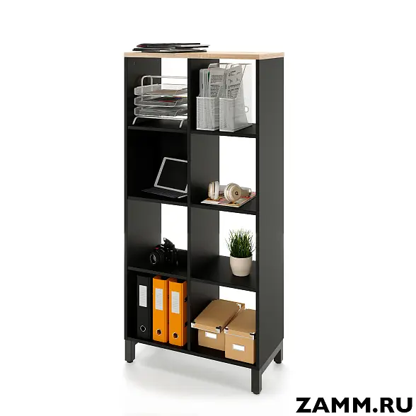 Стеллажная система MIX 4x2 ZAMM. На металлокаркасе (Ш:758, Г:370, В:1617)