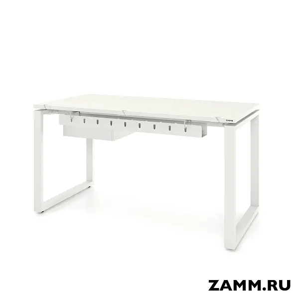 Стол Зета ТР 1 ящик (Тип 3) с пропусками, кабель-каналом (Д-041)