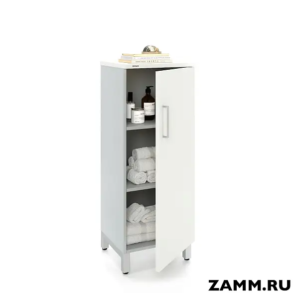 Шкаф ZAMM распашной 3 полки, 1 дверь. На металлокаркасе 450 Правый (Ш:450, Г:414, В:1207)