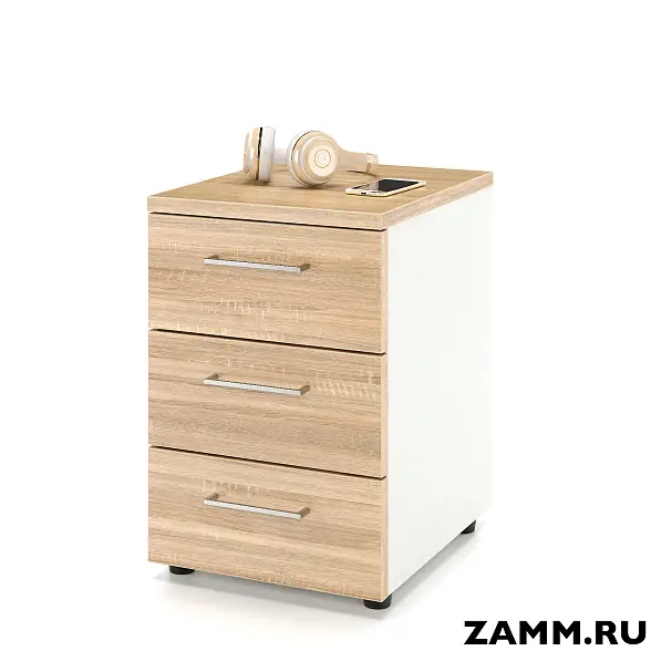 Тумба приставная ZAMM. 3 ящика без замка (Ш:410, Г:500, В:577)
