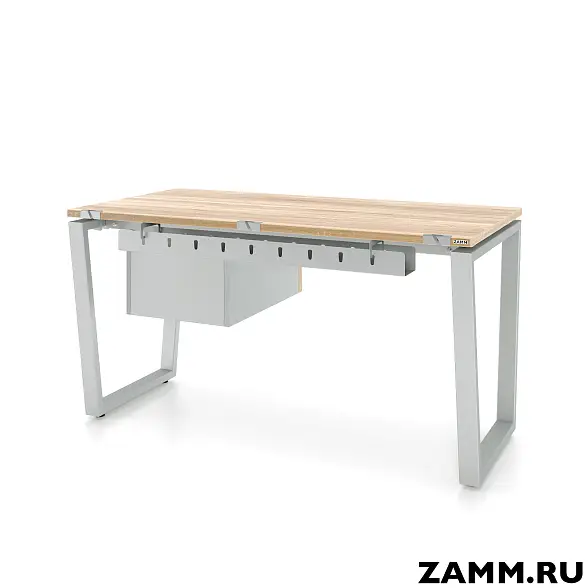 Стол Ирис ТР 2 ящика (Тип 3) с пропусками, кабель-каналом (Д-041) 