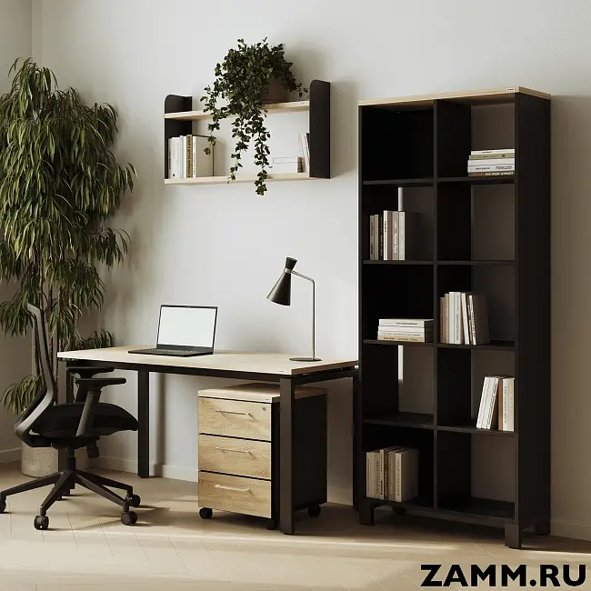 Стеллажная система MIX 4x4 ZAMM. На металлокаркасе (Ш:1494, Г:370, В:1617)