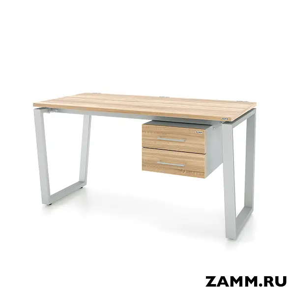 Стол Ирис ТР 2 ящика (Тип 3) с пропусками, кабель-каналом (Д-041)