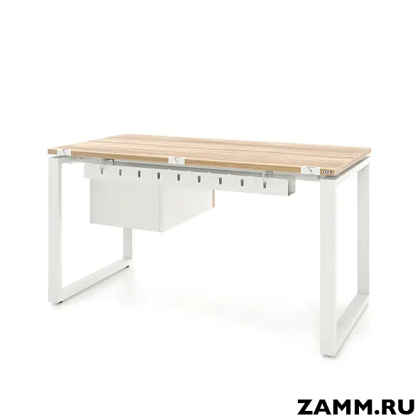 Стол Зета ТР 2 ящика (Тип 3) с пропусками, кабель-каналом (Д-041) 
