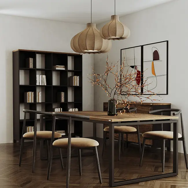 Стеллажная система MIX 4x4 ZAMM. На металлокаркасе (Ш:1494, Г:370, В:1617)