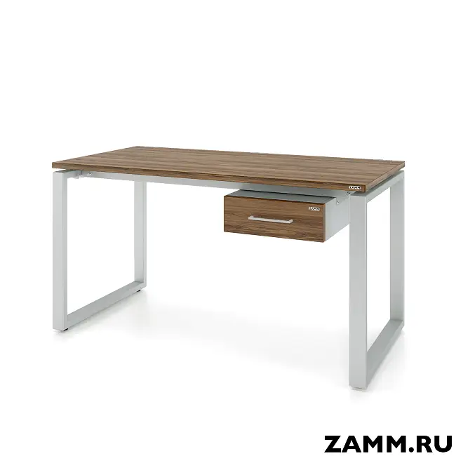 Стол Зета ТР 1 ящик (Тип 3) с пропусками, кабель-каналом (Д-041)