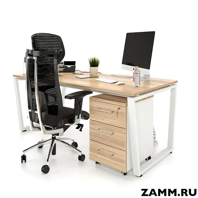 Тумба мобильная ZAMM. 3 ящика с центральным замком (Ш:410, Г:500, В:613)