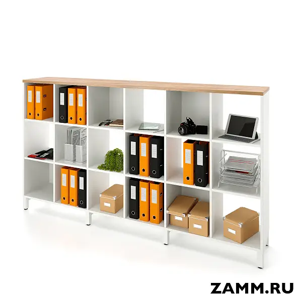Стеллажная система MIX 3x6 ZAMM. На металлокаркасе (Ш:2230, Г:370, В:1247)