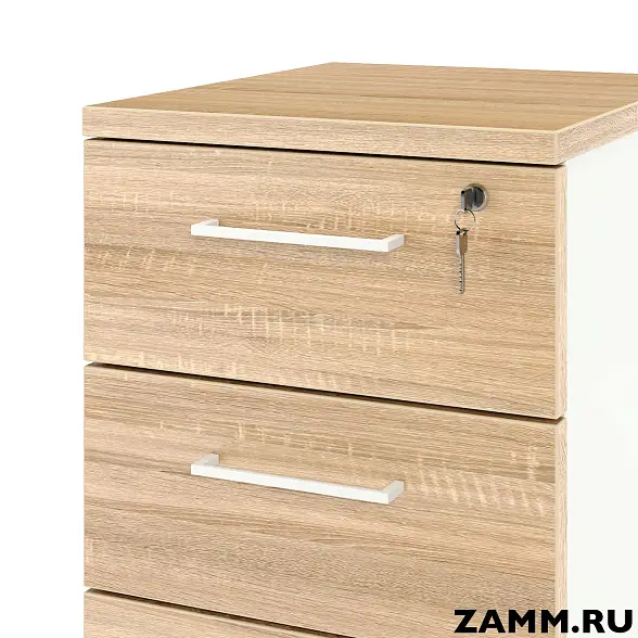 Тумба мобильная ZAMM. 5 ящиков с центральным замком (Ш:410, Г:500, В:958) 