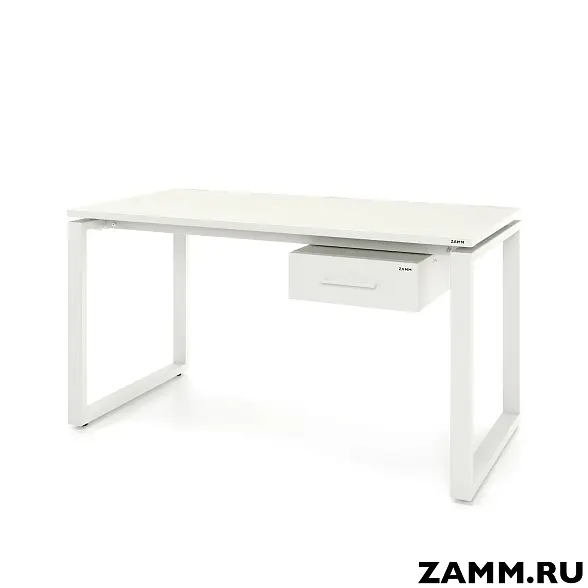 Стол Зета ТР 1 ящик (Тип 3) с пропусками, кабель-каналом (Д-041) 