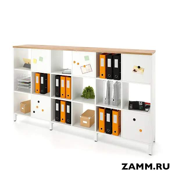 Стеллажная система MIX 3x6 ZAMM. На металлокаркасе (Ш:2230, Г:370, В:1247) 