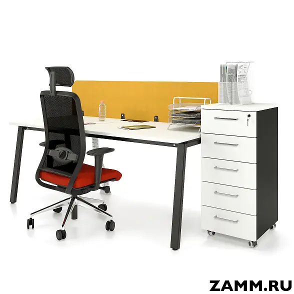 Тумба мобильная ZAMM. 5 ящиков с центральным замком (Ш:410, Г:500, В:958) 