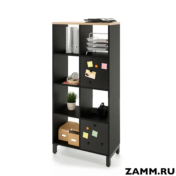 Стеллажная система MIX 4x2 ZAMM. На металлокаркасе (Ш:758, Г:370, В:1617) 