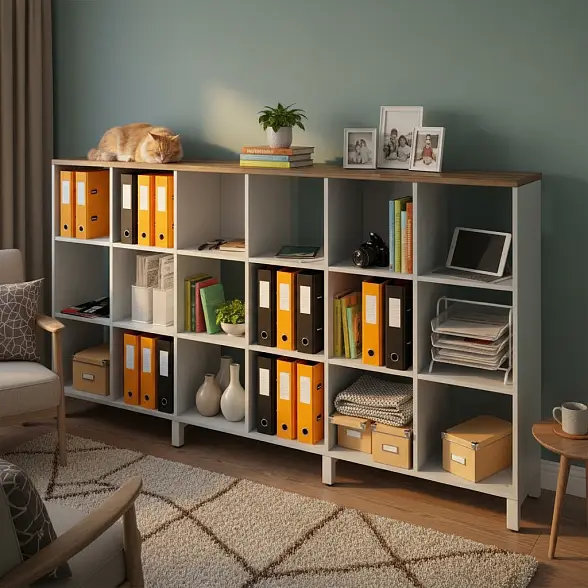 Стеллажная система MIX 2x2 ZAMM для дома. На металлокаркасе (Ш:758, Г:370, В:881) 