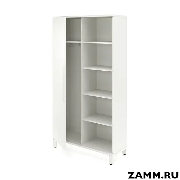 Шкаф ZAMM Прага 2 секции. На металлокаркасе Левый 414 (Ш:1158; Г:414; В:1985) 