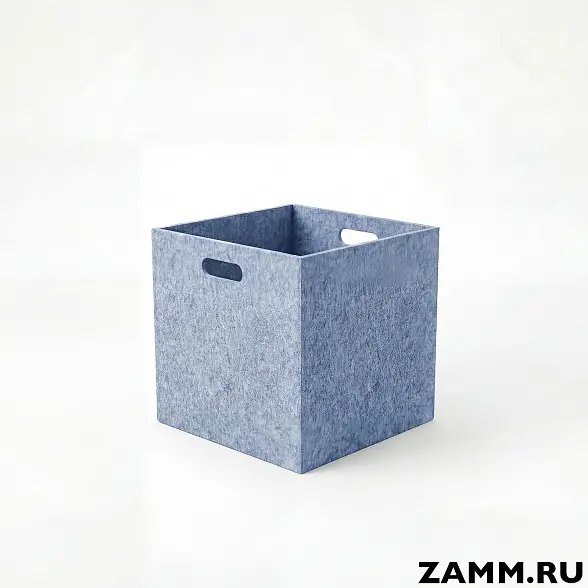 Фетровый короб для хранения без крышки с ручками