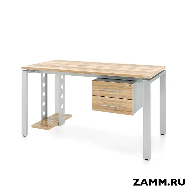 Стол Формат ТР 2 ящика (Тип 4) с пропусками, кабель-каналом (Д-041)., под. сист. блока (Д-044)