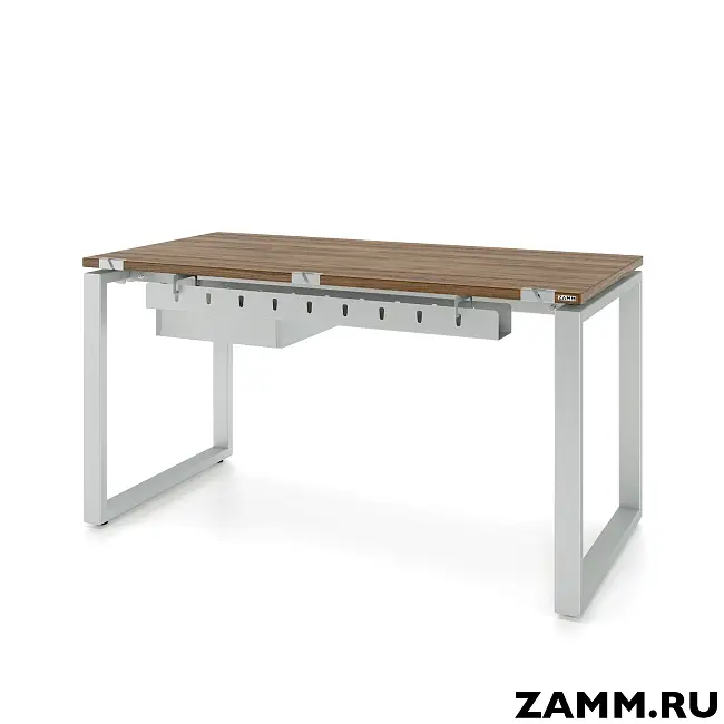Стол Зета ТР 1 ящик (Тип 3) с пропусками, кабель-каналом (Д-041)