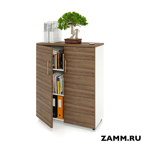 Шкаф ZAMM распашной 3 полки, 2 двери. На регулируемых опорах 900  (Ш:900, Г:414, В:1117)
