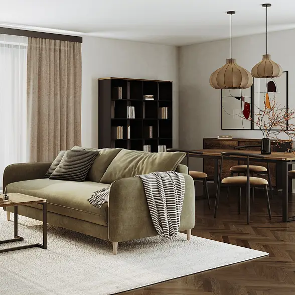 Стеллажная система MIX 4x4 ZAMM. На металлокаркасе (Ш:1494, Г:370, В:1617) 