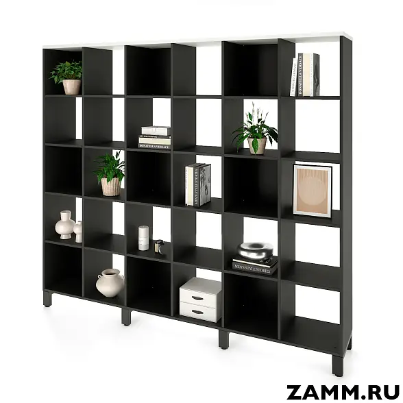 Стеллажная система MIX 5x6 ZAMM. На металлокаркасе (Ш:2230, Г:370, В:1982)