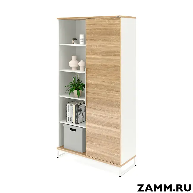Шкаф ZAMM Прага 2 секции. На металлическом основании Правый 414 (Ш:1158;Г:414;В:1985)