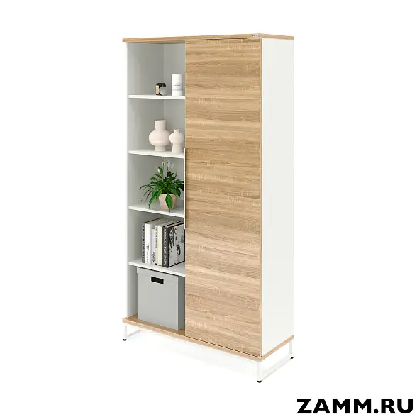 Шкаф ZAMM Прагма 2 секции. На металлическом основании Правый 414 (Ш:1150;Г:414;В:1985)