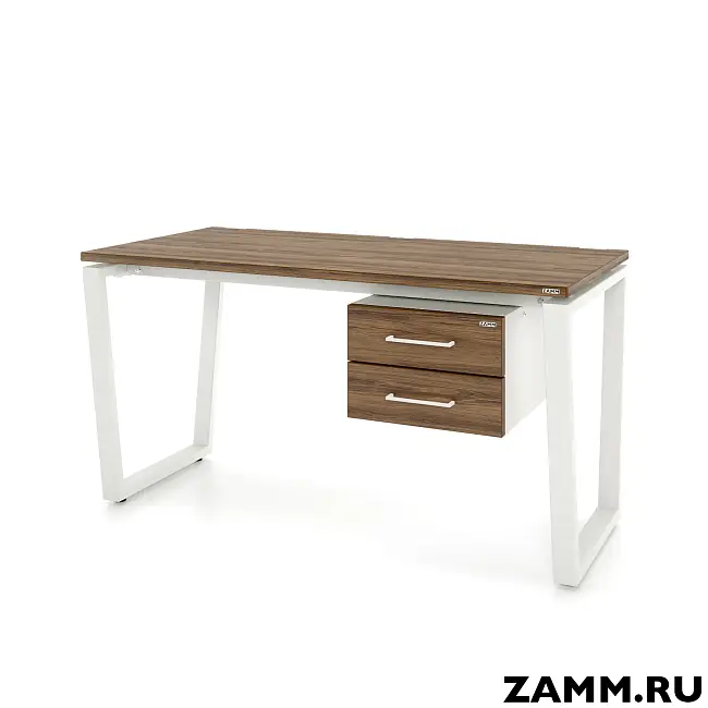 Стол Ирис ТР 2 ящика (Тип 3) с пропусками, кабель-каналом (Д-041)