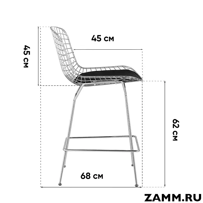 Полубарный стул Bertoia