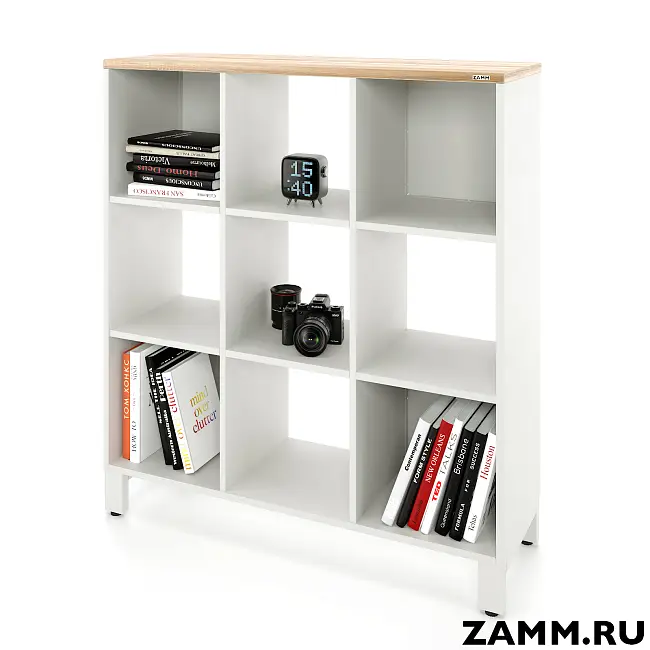 Стеллажная система MIX 3х3 ZAMM для дома. На металлокаркасе (Ш:1121, Г:370, В:1247)