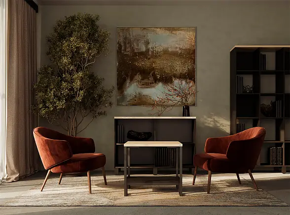 Стеллажная система MIX 4x4 ZAMM. На металлокаркасе (Ш:1494, Г:370, В:1617) 